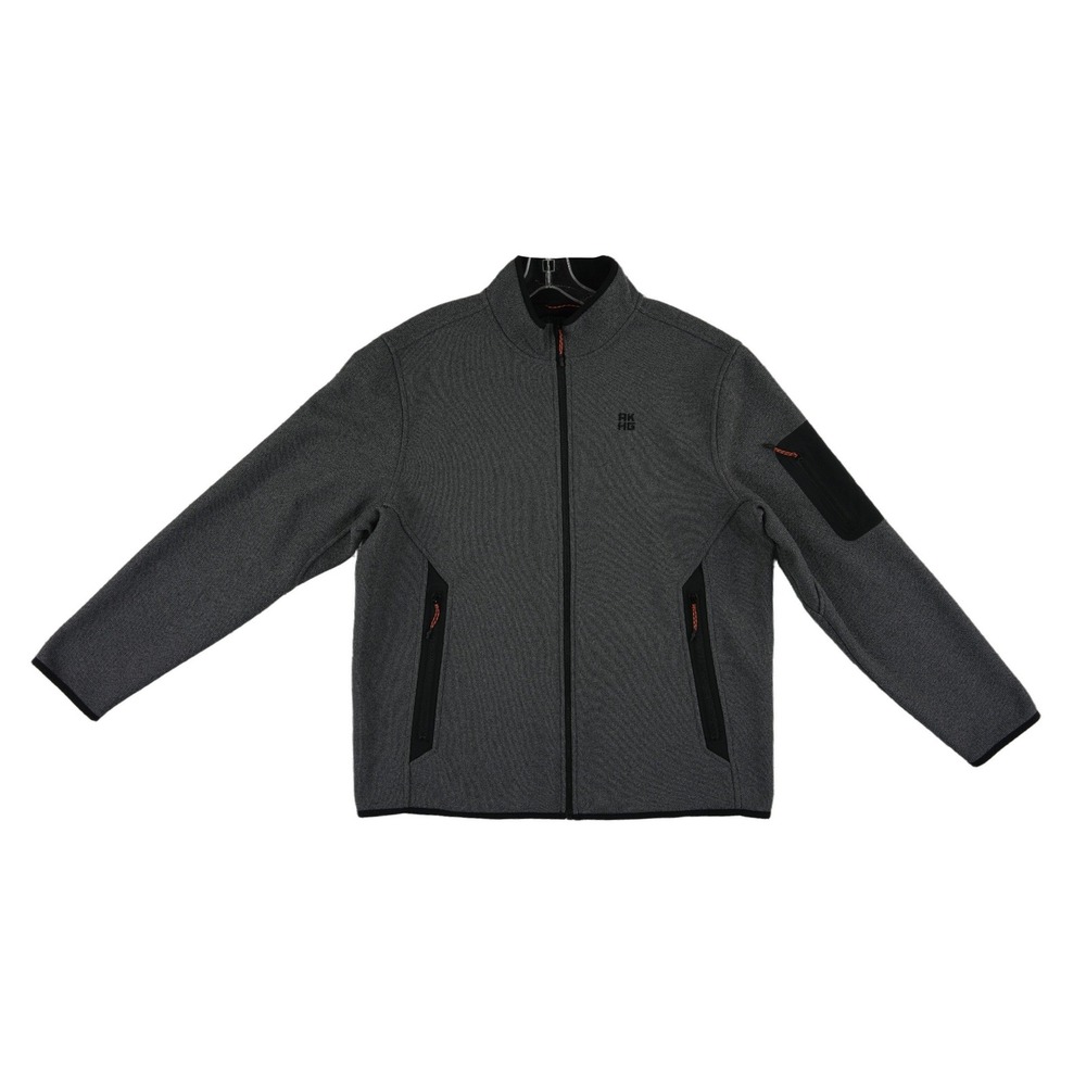 Alaskan Hard Gear Duluth Jacket Men's Size Large Gray Full Zip Knit Fleece Coat